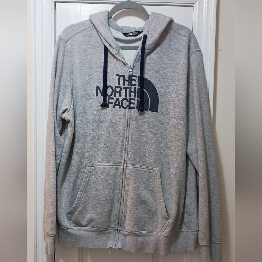 The North Face Gray Navy full Zip Up Hoodie Men's XL